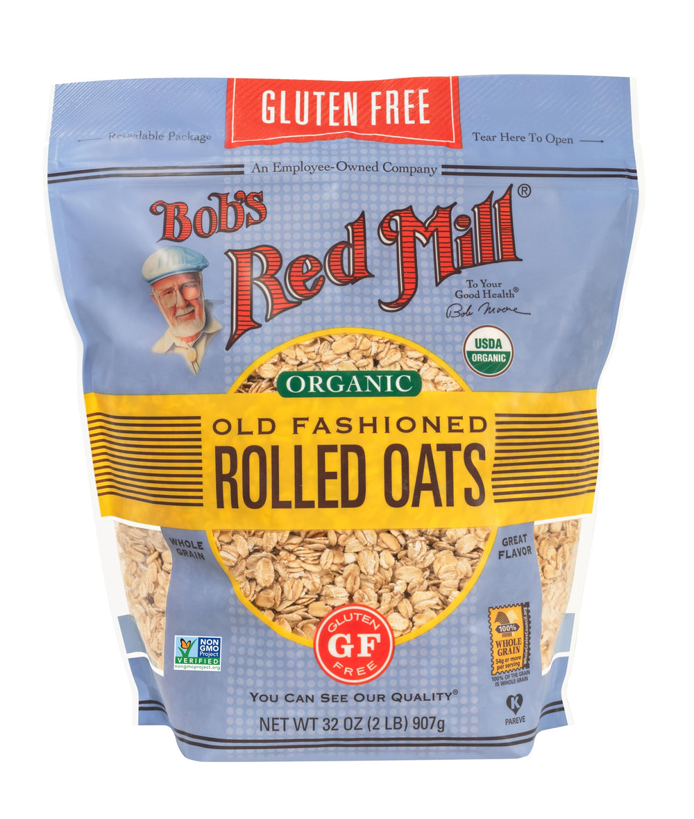 Cookie batter with Bob's Red Mill oats for oatmeal cookies