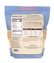 Four-pack of Bob's Red Mill gluten free organic oats on a kitchen counter