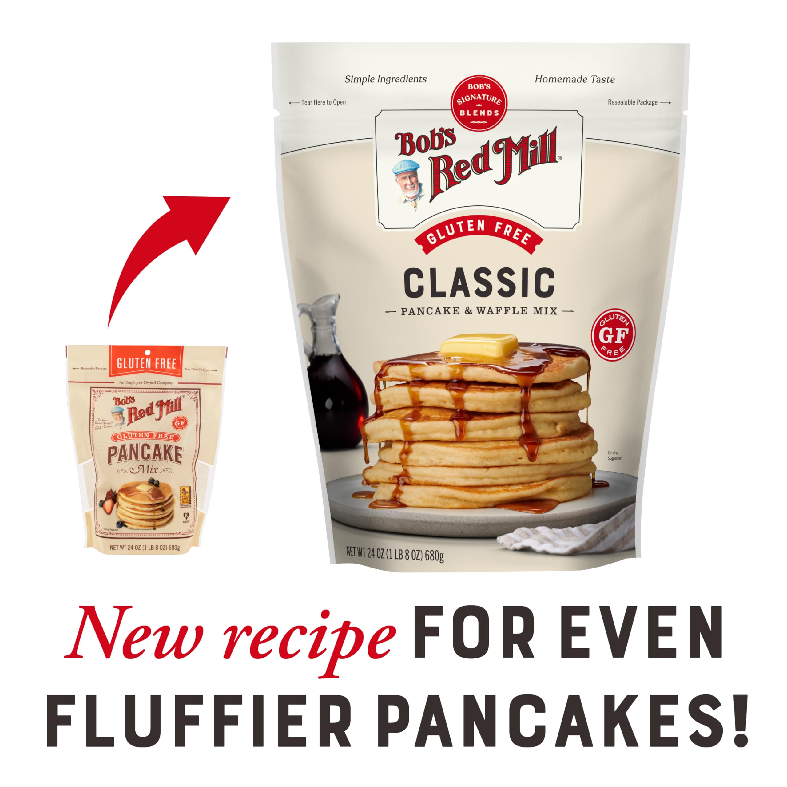 Bob's Red Mill Gluten Free Pancake Mix blueberries mixed in batter