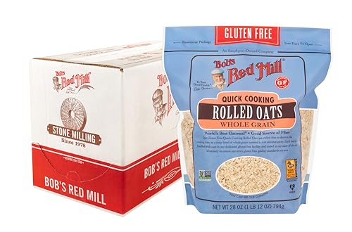 Bob's Red Mill packaging highlights gluten free status and non-GMO labeling.