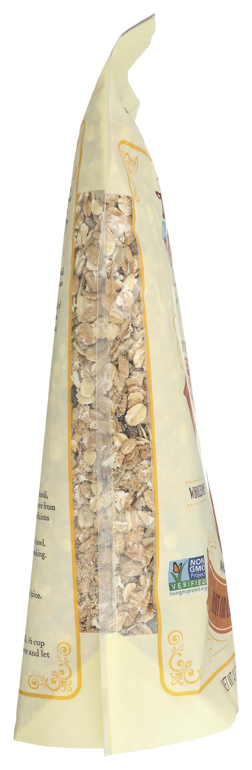 Close-up of almonds, walnuts, and raisins in the muesli mix
