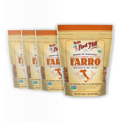 Bob's Red Mill Organic Farro grain bag, perfect for hearty bowls and salads.
