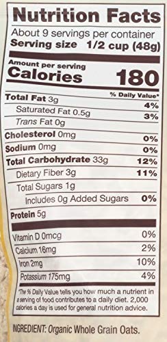 Bob's Red Mill Organic Oats Rolled Regular cooked in bowl showing creamy texture for breakfast