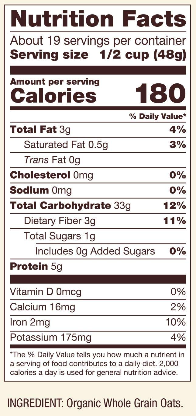 Bob's Red Mill Organic Old Fashioned Oats bulk bag, perfect for versatile cooking and baking.