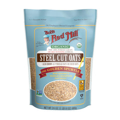 Bob's Red Mill Organic Oats cooking steam forms porridge