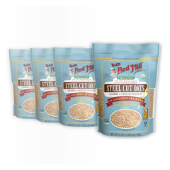 Bob's Red Mill Organic Steel Cut Oats pack four for hearty mornings