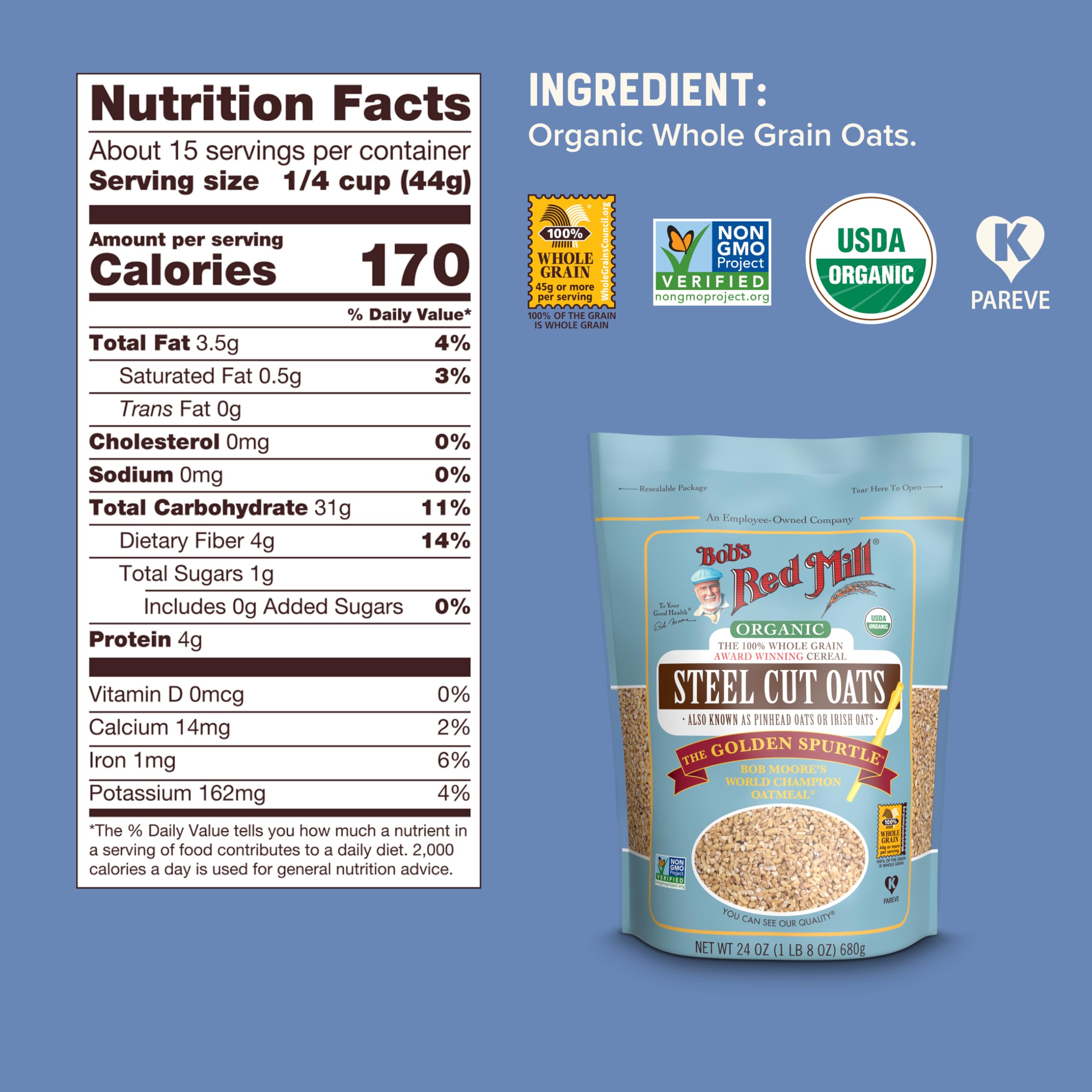 Bob's Red Mill Organic Oats savory dish base