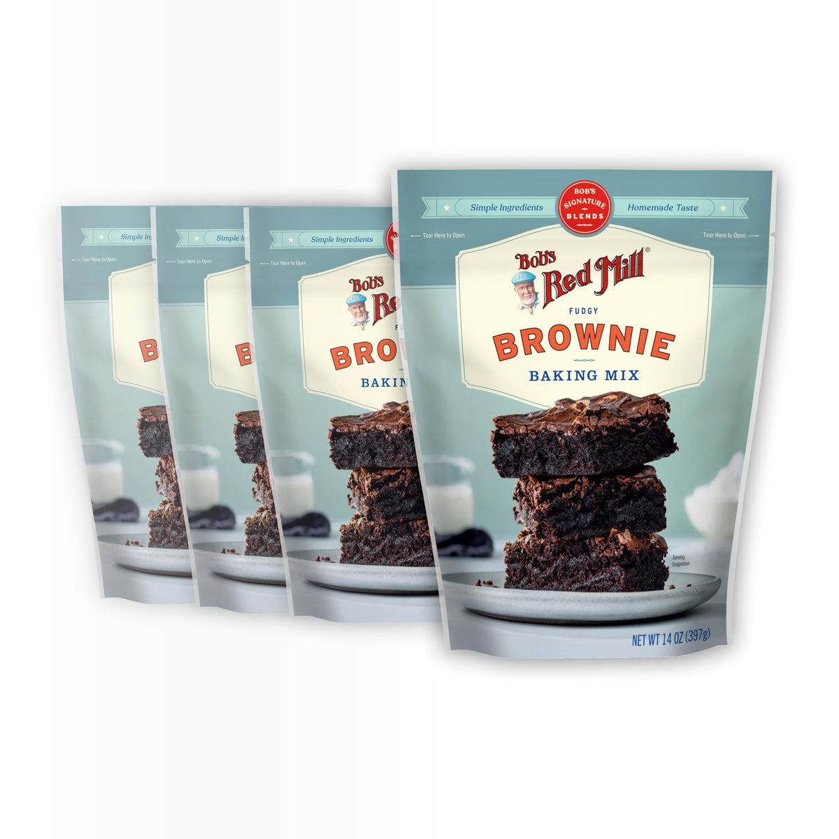 Bob's Red Mill Signature Brownie Mix pack four-pack for quick baking