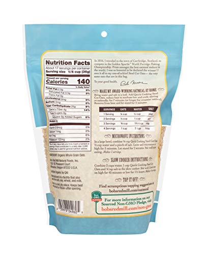 Bob's Red Mill steel cut oats raw groats close-up highlight hearty texture
