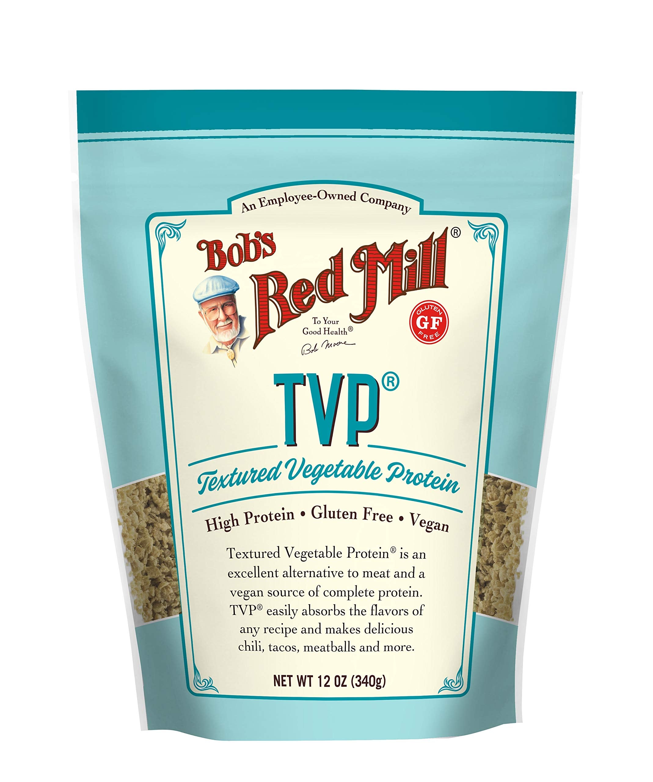 Bob's Red Mill TVP dry textured protein for versatile vegan meals.