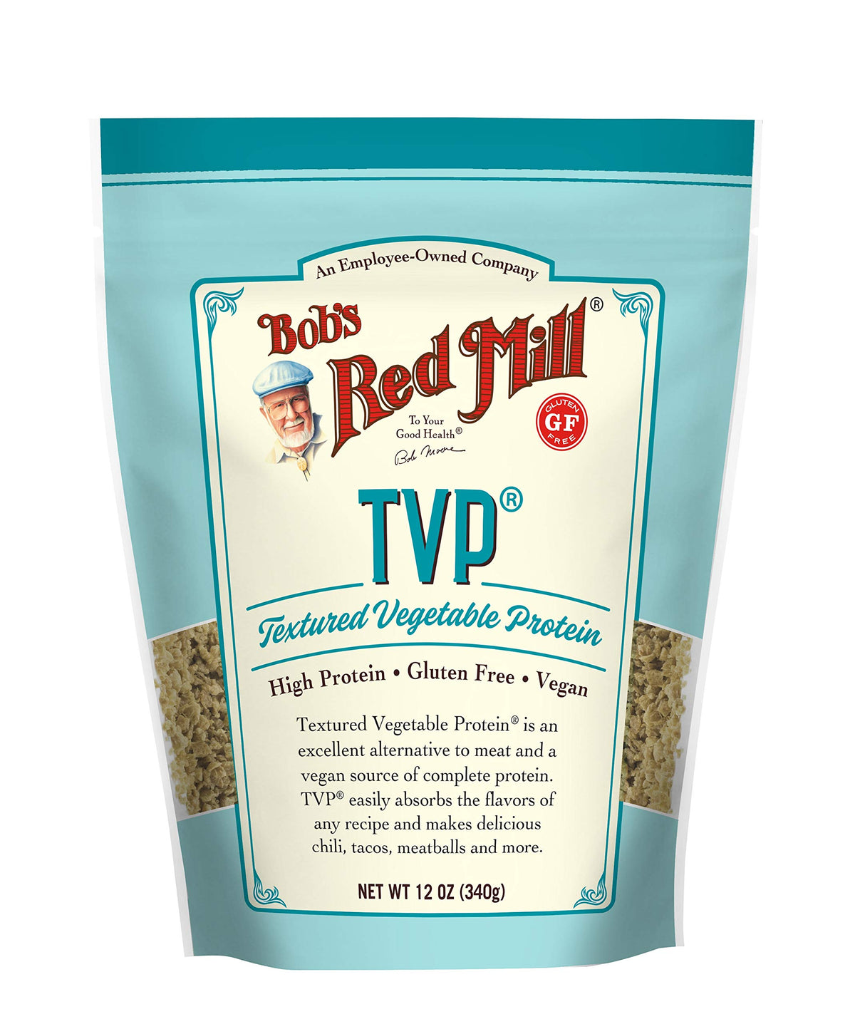 Bob's Red Mill TVP dry textured protein for versatile vegan meals.