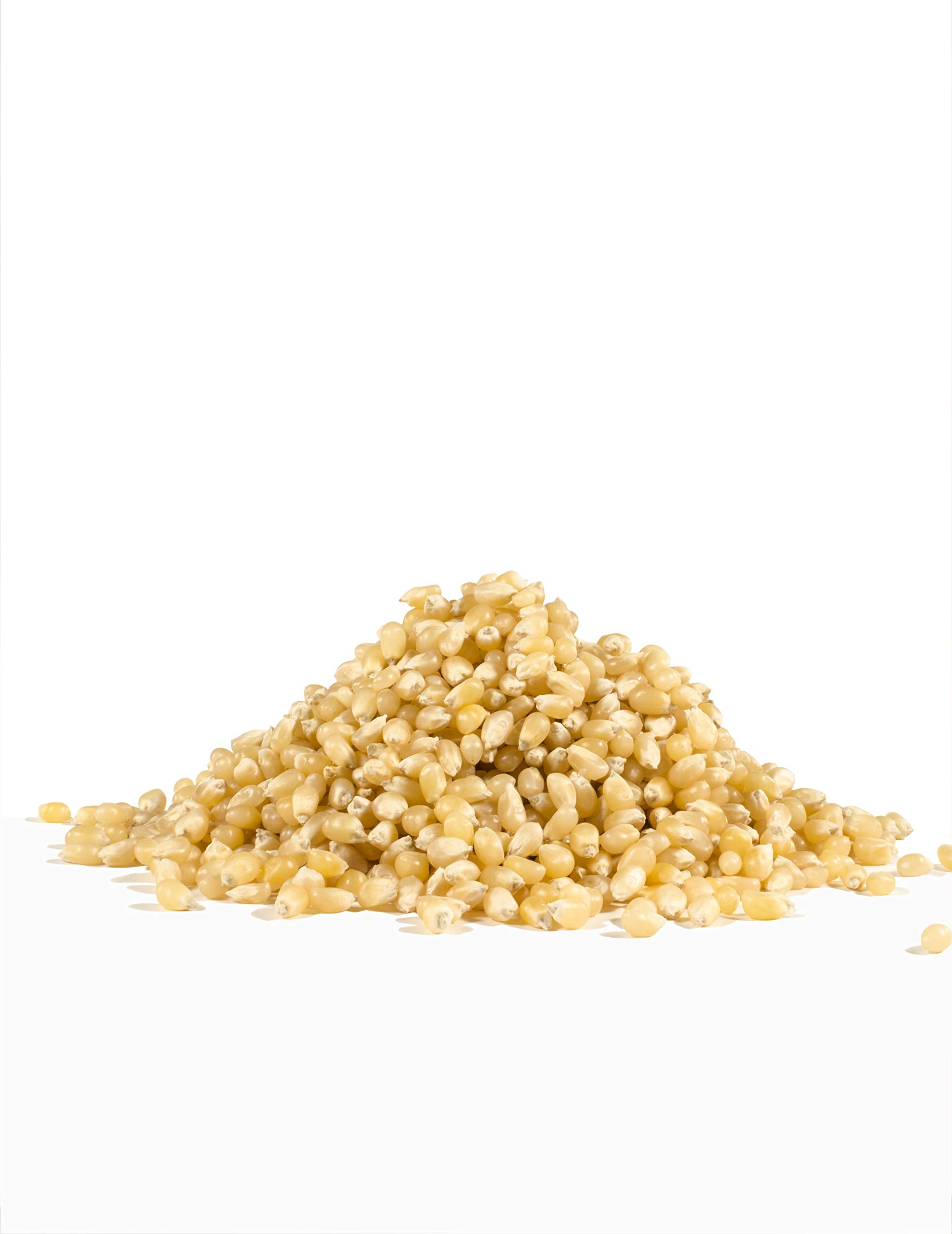 Bob's Red Mill white popcorn nutrition facts per serving on label.