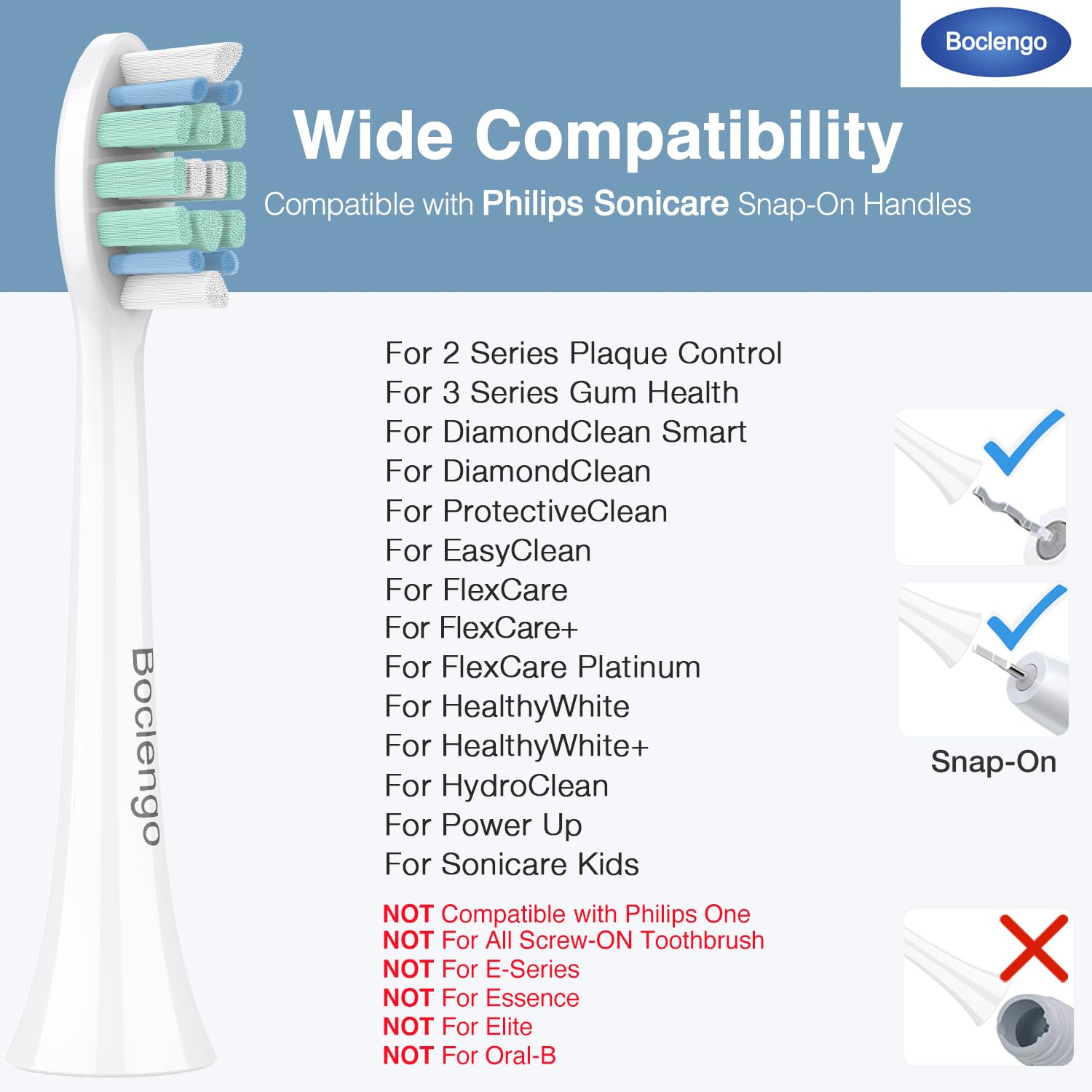 Densely packed bristles with 45-degree tips reach deep between teeth.