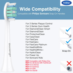 Densely packed bristles with 45-degree tips reach deep between teeth.