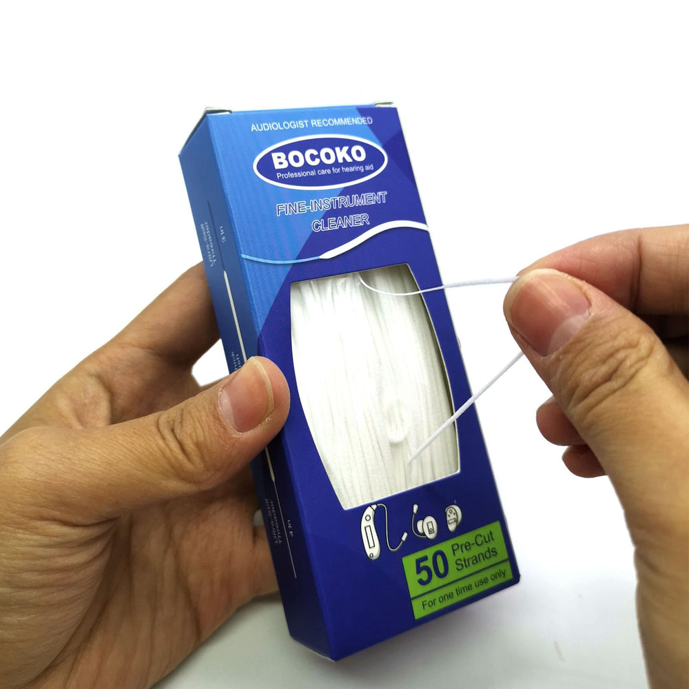 BOCOKO thread-through-cleaner-for-tubes shown for easy wax and moisture removal.