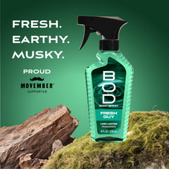 BOD man Fresh Guy amber-musk note adds warmth to the scent.