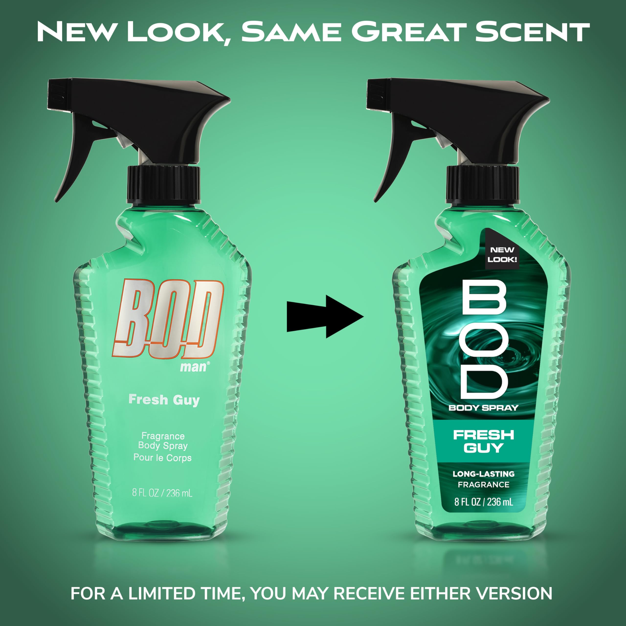 BOD man Fresh Guy trigger spray for easy, even application.