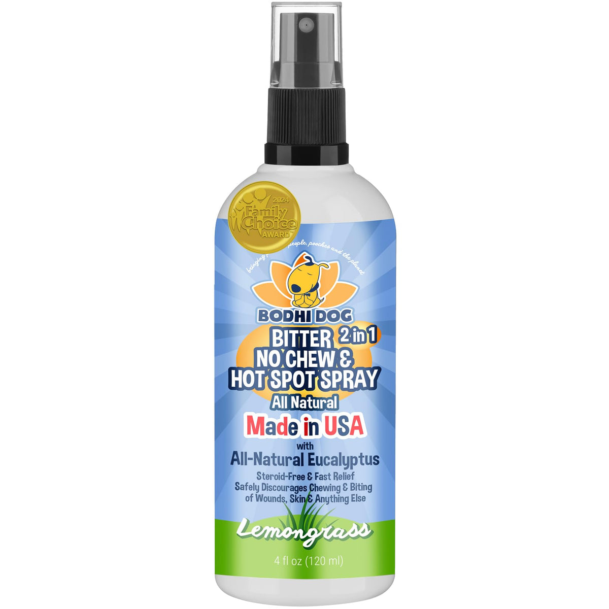 Bodhi Dog Bitter 2-in-1 No Chew spray bottle deters chewing safely.