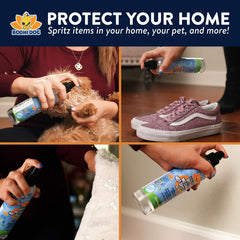 Bodhi Dog Bitter hot spot spray applied to skin for calming relief.