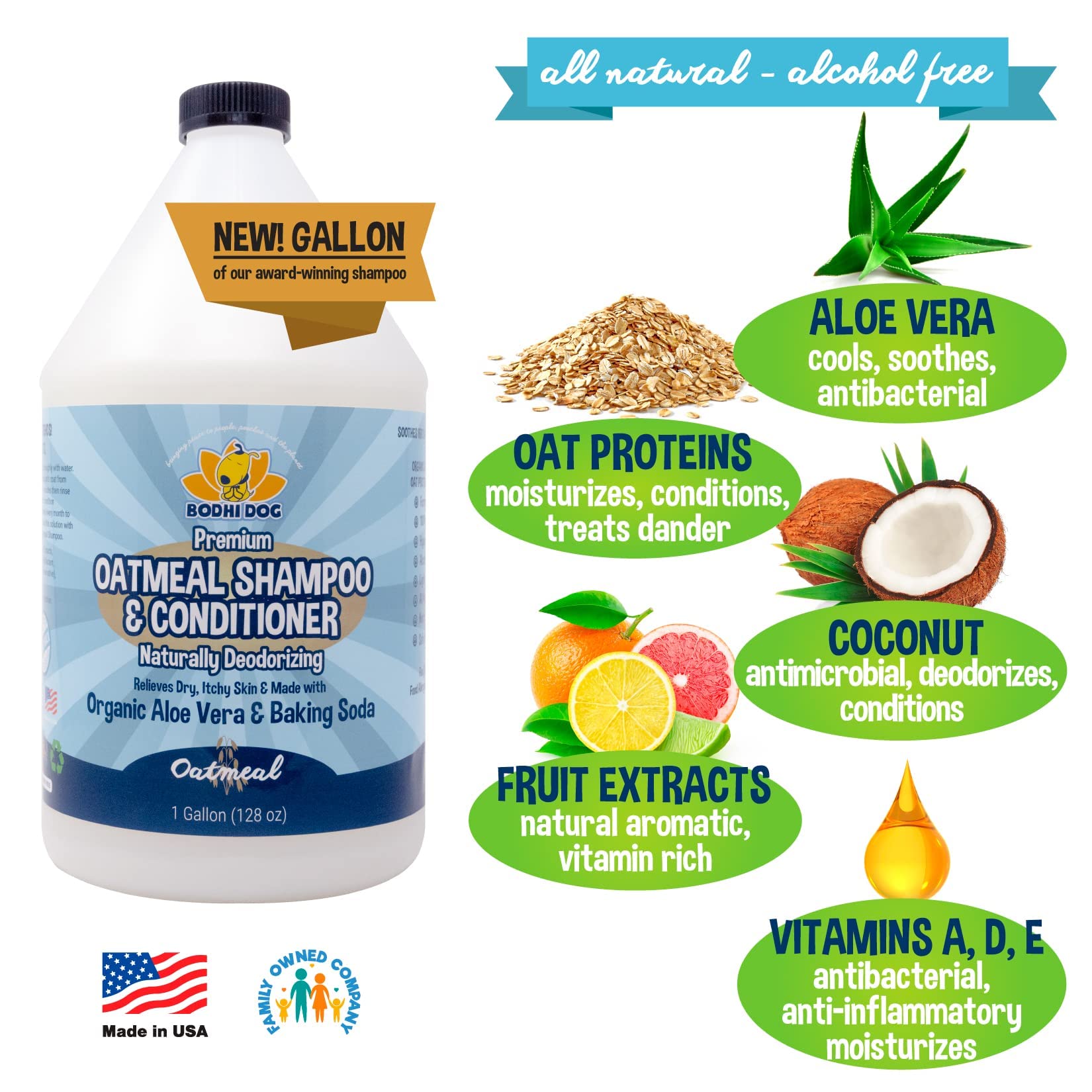 Bodhi Dog Organic Oatmeal Shampoo produces a gentle foamy lather during bath
