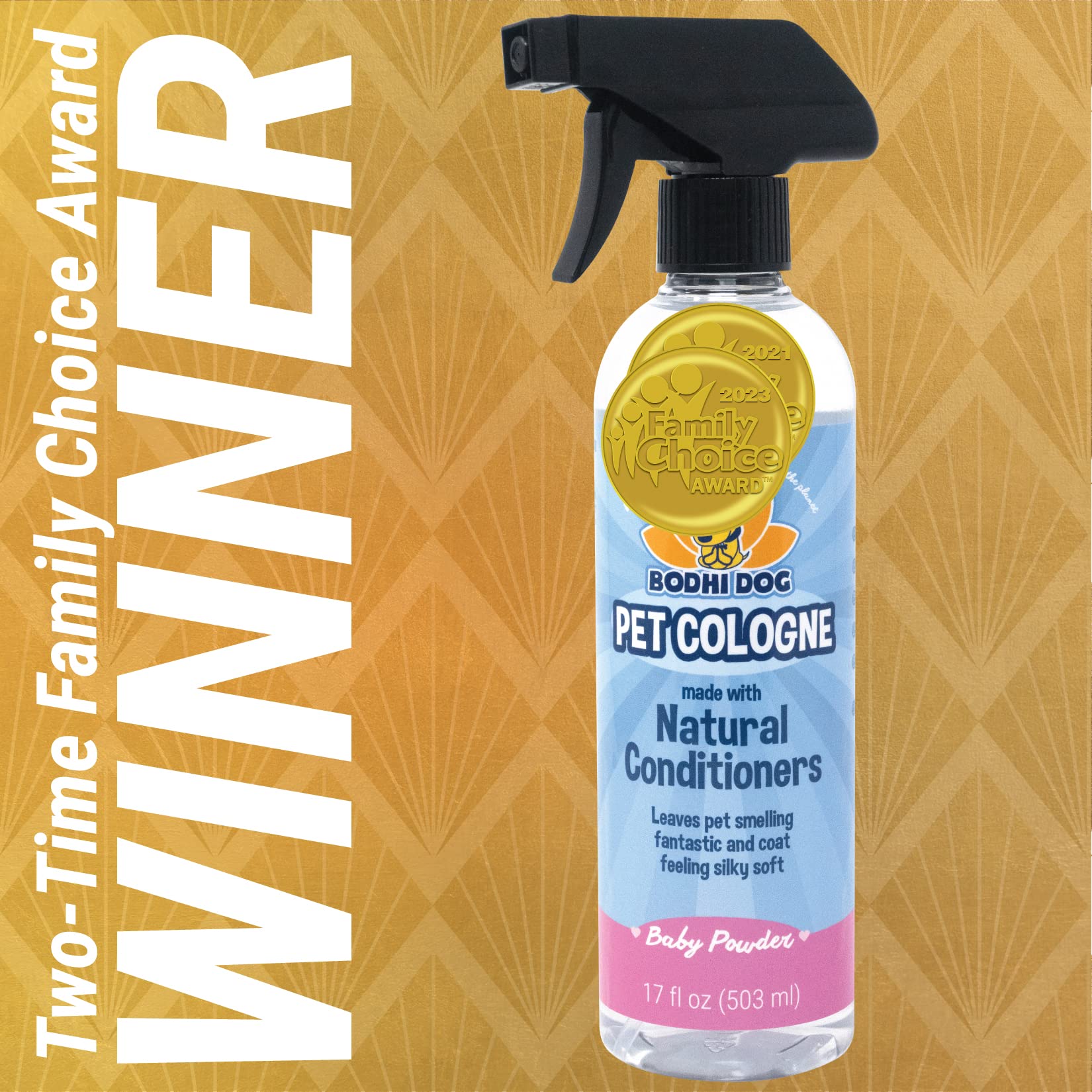 Bodhi Dog premium cologne spray mist delivers a gentle, lasting scent between baths.