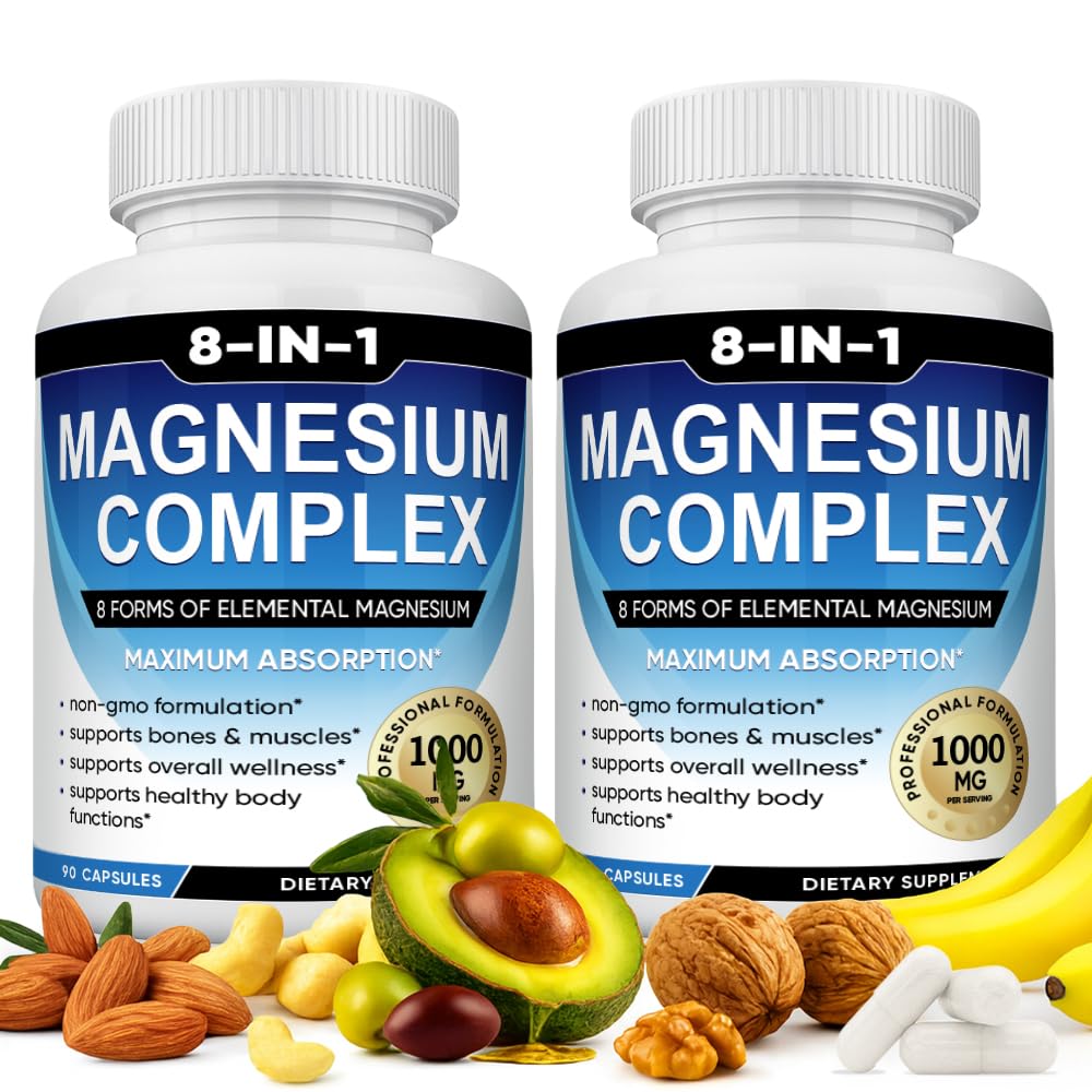 BODUNMSCA Magnesium Complex 8in1 bottle closeup showing premium blend for daily support