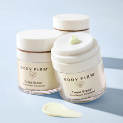 Body Firm formula enriched with shea butter and vitamin E for nourishment.