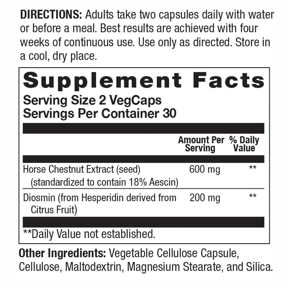 Body Gold Venastat HC167 extract highlights standardized escin for vein health.