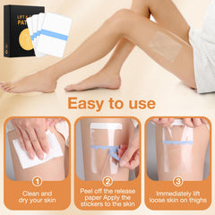 Body Lifting Patches abdomen use closeup for a firmer look under clothing.