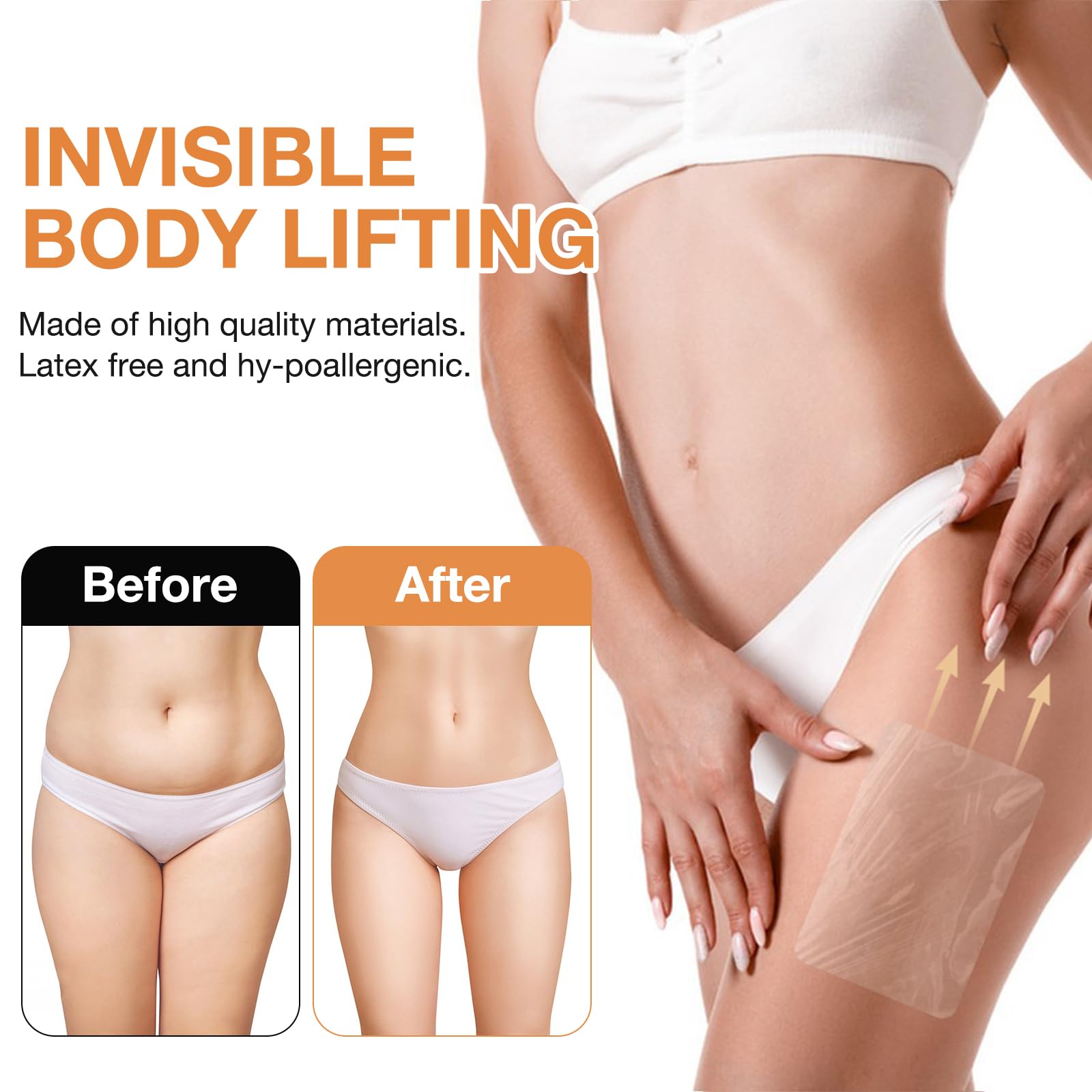 Body Lifting Patches waterproof adhesive demonstration ensuring all-day hold.