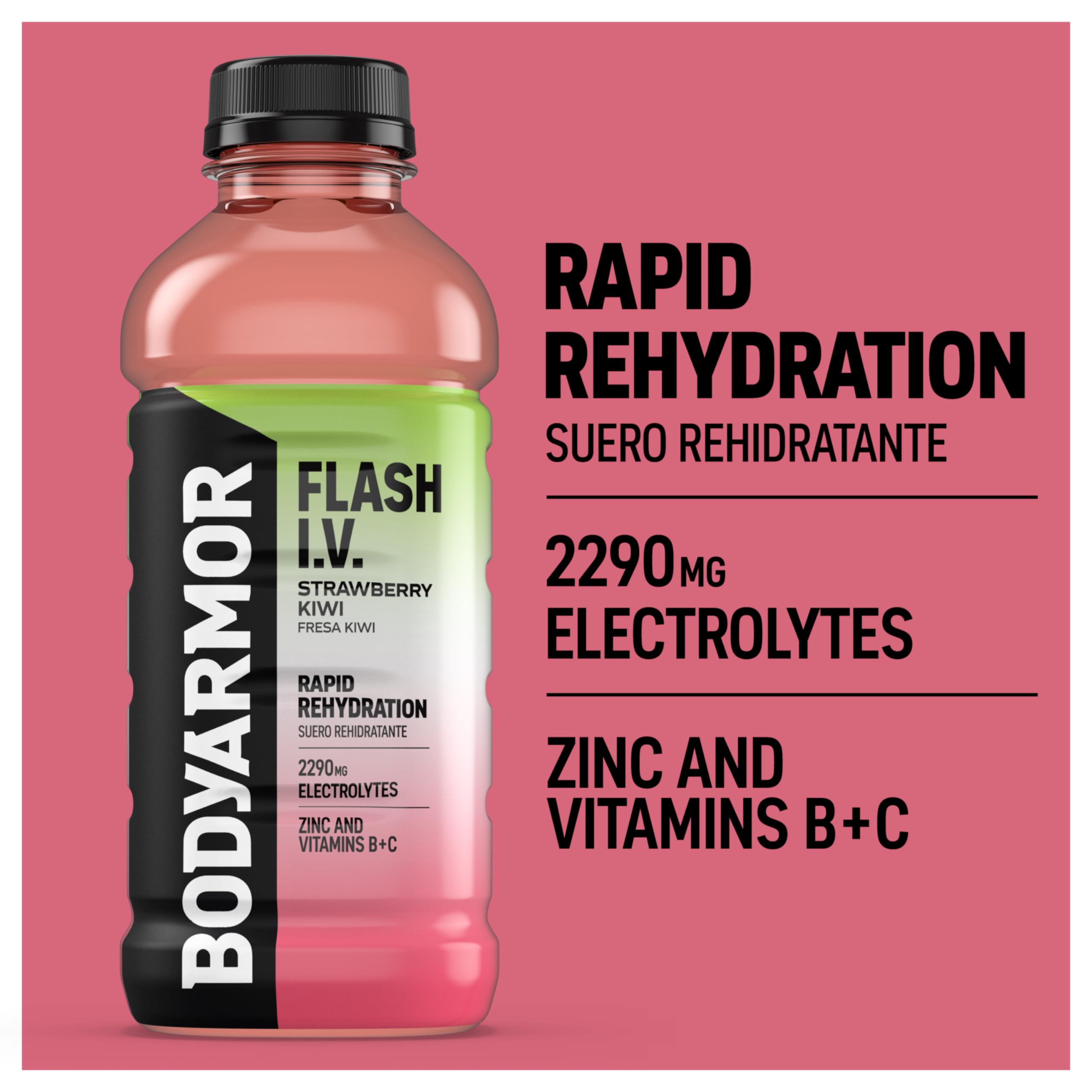 BODYARMOR Flash IV outdoors in heat for rapid hydration