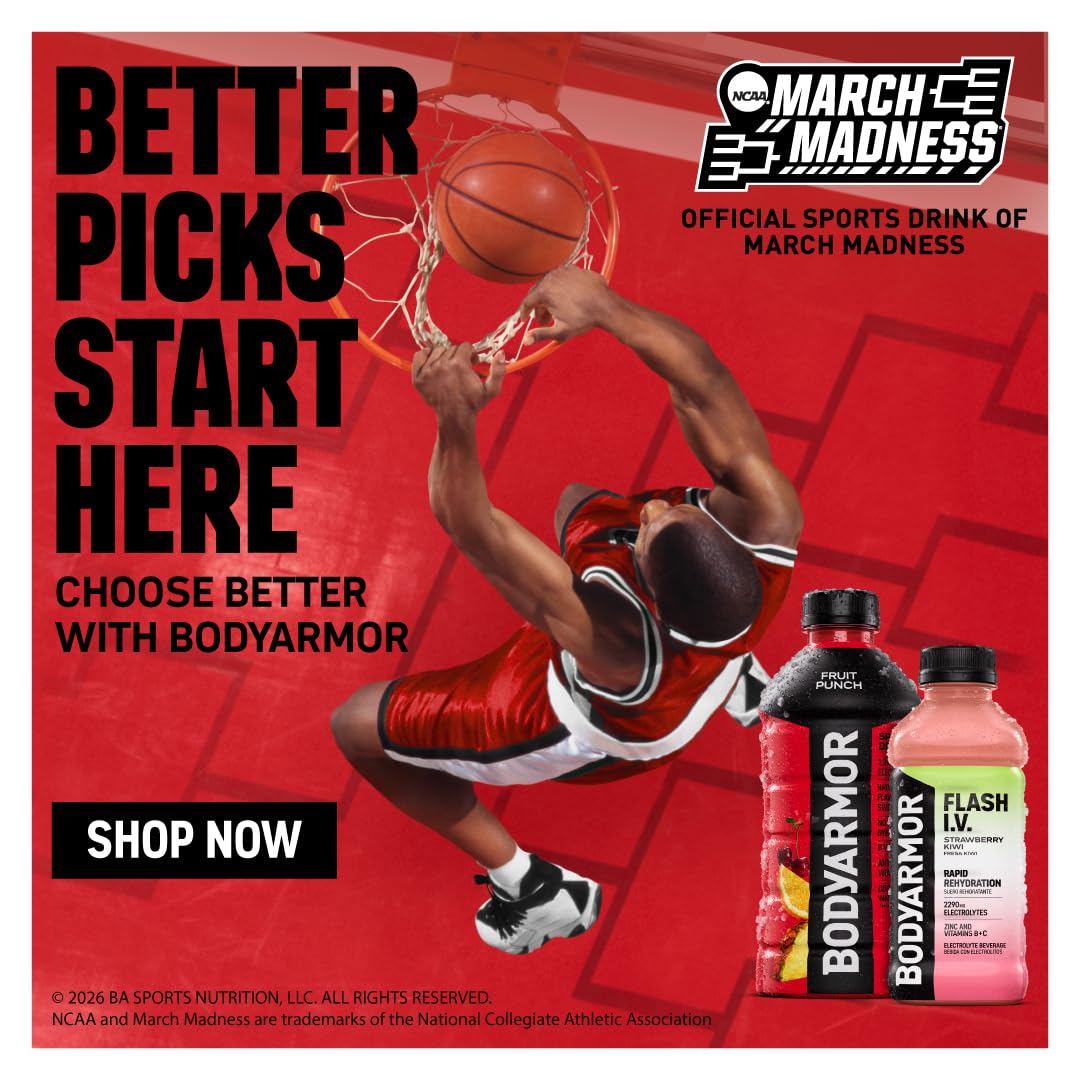 BODYARMOR Flash I.V. Pack of 12 Watermelon Punch bottles for on-the-go hydration