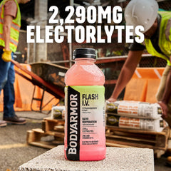 Active post-workout scene with BODYARMOR Flash I.V. for quick refreshment.