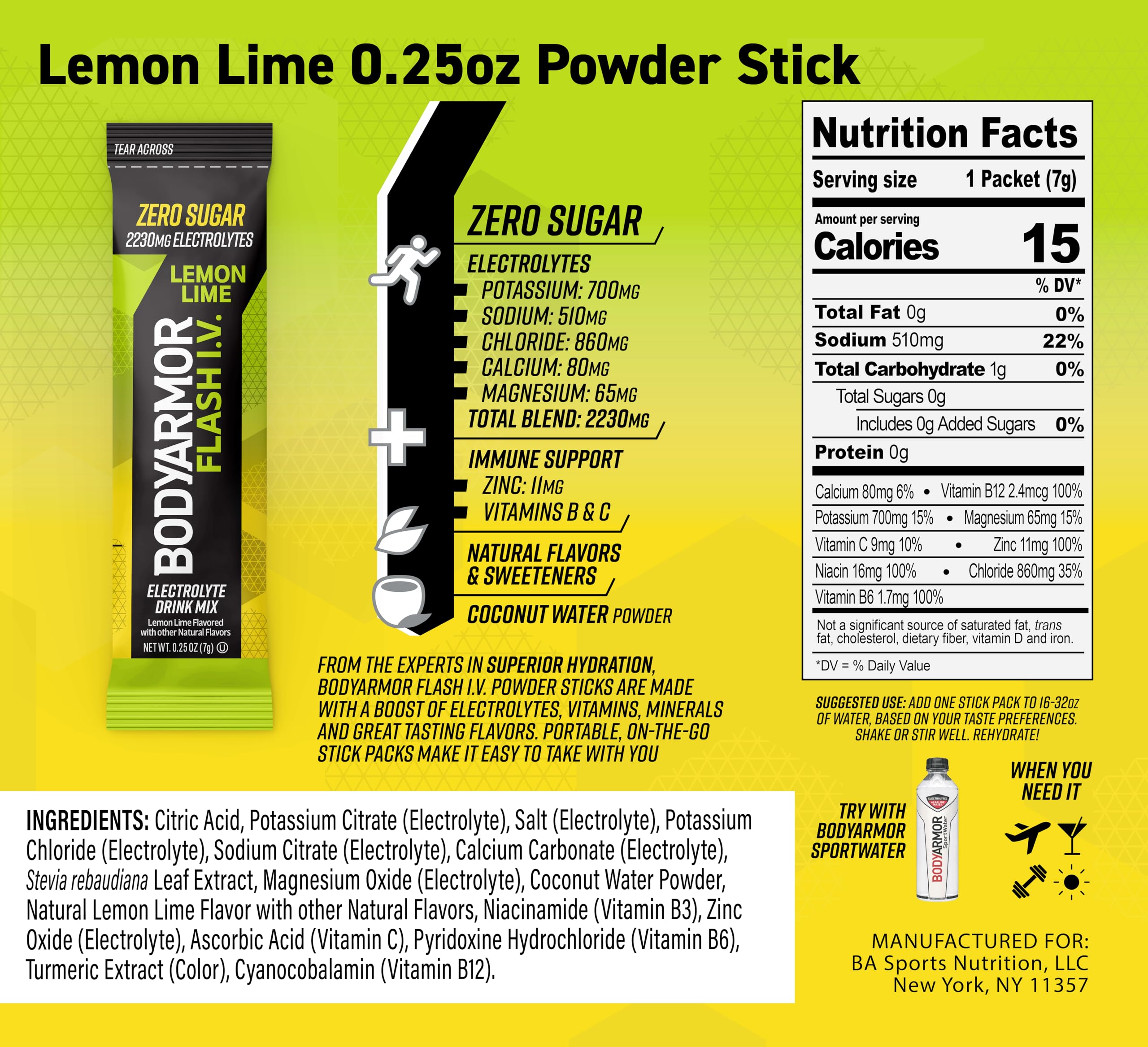 BODYARMOR Flash IV sticks water-boost for easy on-the-go hydration