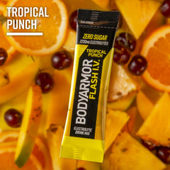 BODYARMOR Flash IV Tropical Punch glass with hydration boost after a workout