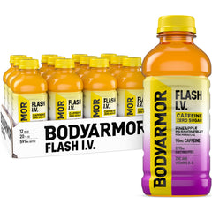 BODYARMOR Flash I.V Pineapple bottle highlights zero sugar hydration after workouts