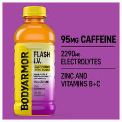BODYARMOR Flash I.V Pineapple passionfruit pour demonstrates rapid rehydration during training