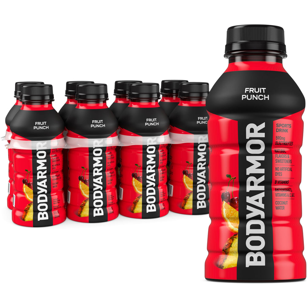 BODYARMOR fruit punch bottle front view for athletes.
