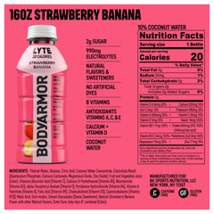 BODYARMOR LYTE coconut water label highlights electrolytes for recovery
