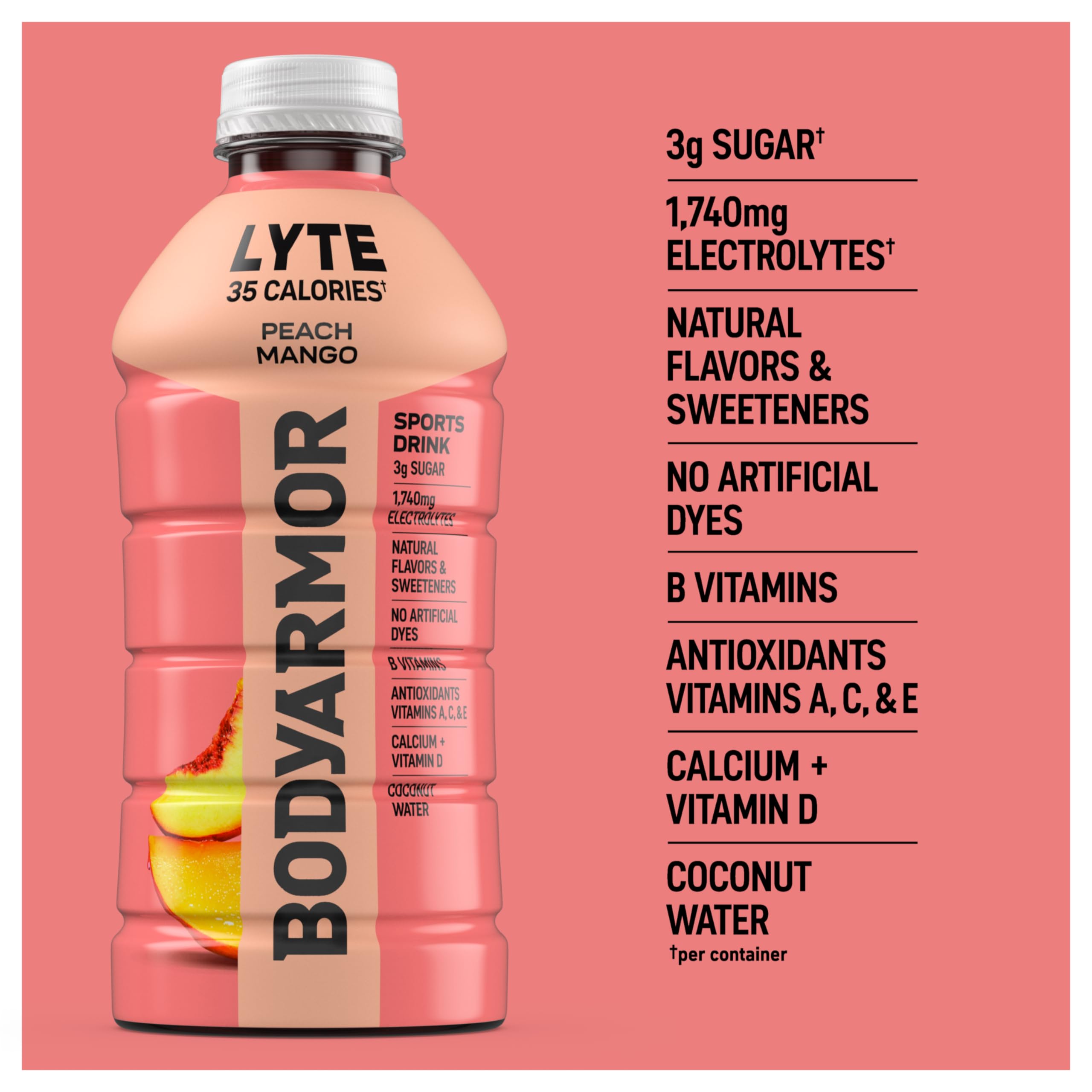 BODYARMOR Lyte close-up coconut-water texture suggesting natural hydration.