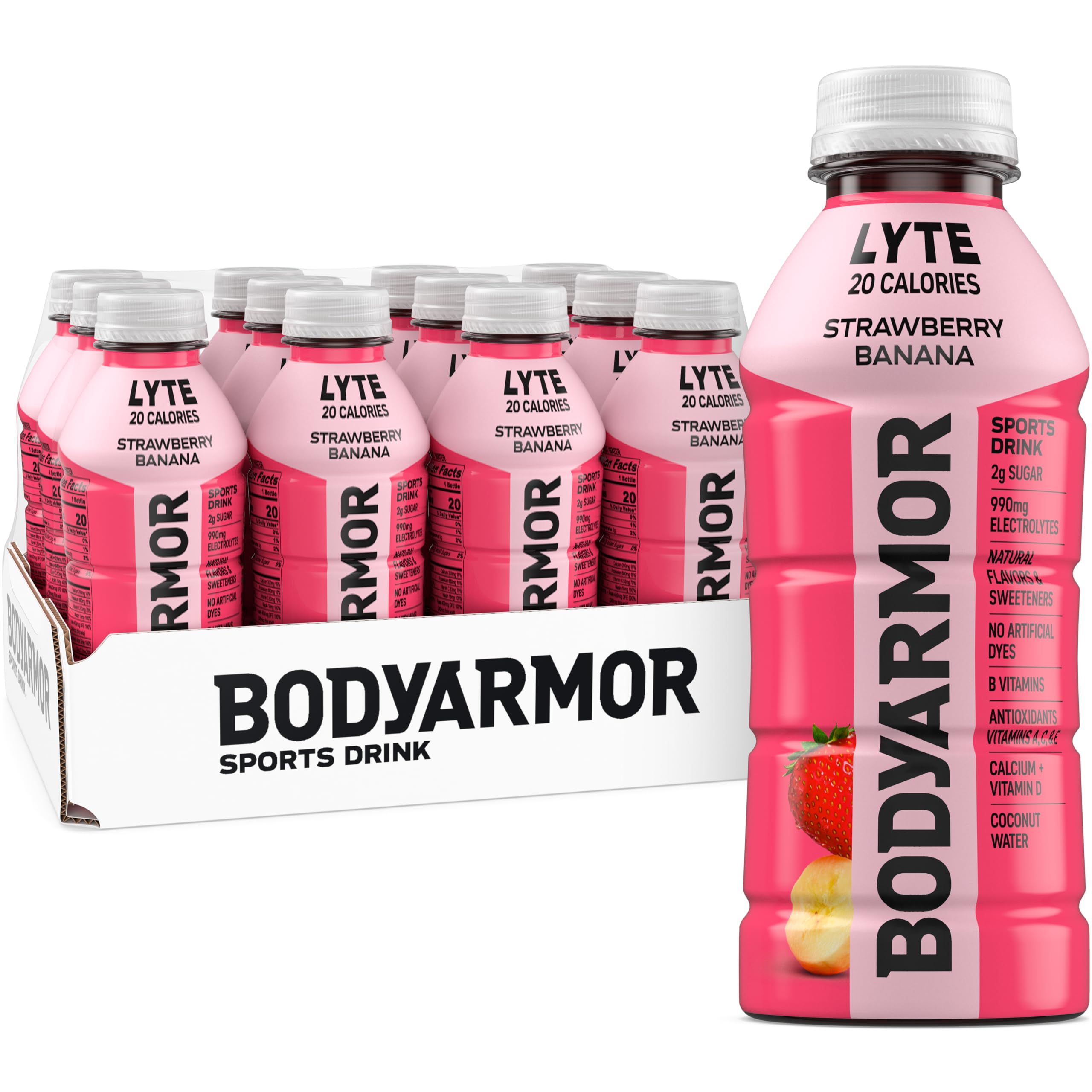 BODYARMOR LYTE strawberry-banana bottle for refreshing workouts
