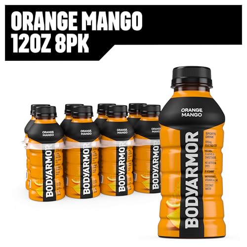 Shelf display of BODYARMOR Orange Mango showing brand presence.