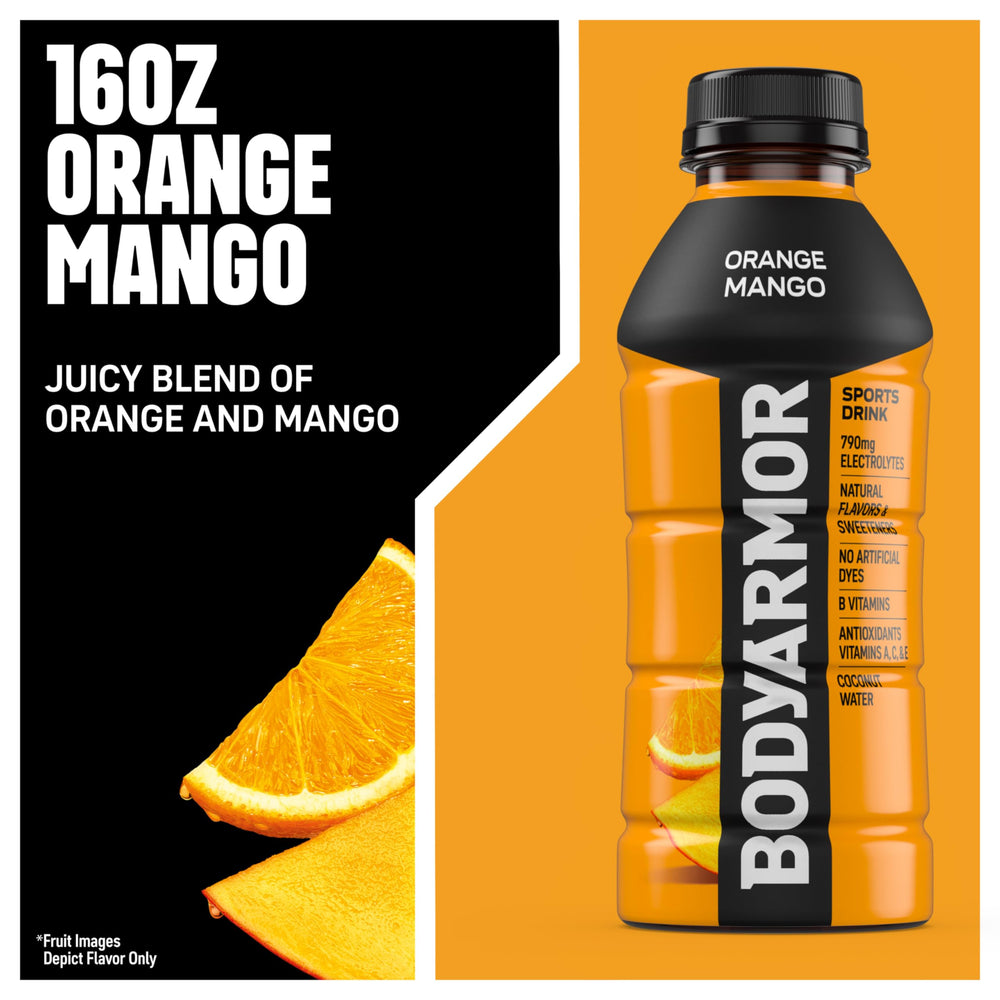 BODYARMOR electrolyte graphic showcases potassium-packed electrolytes for performance.