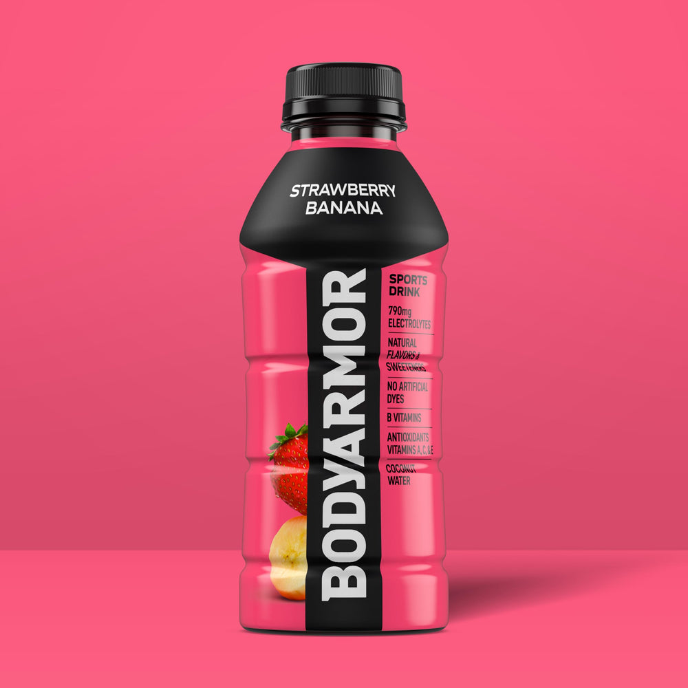 BODYARMOR label highlights electrolytes and antioxidants for vitamins