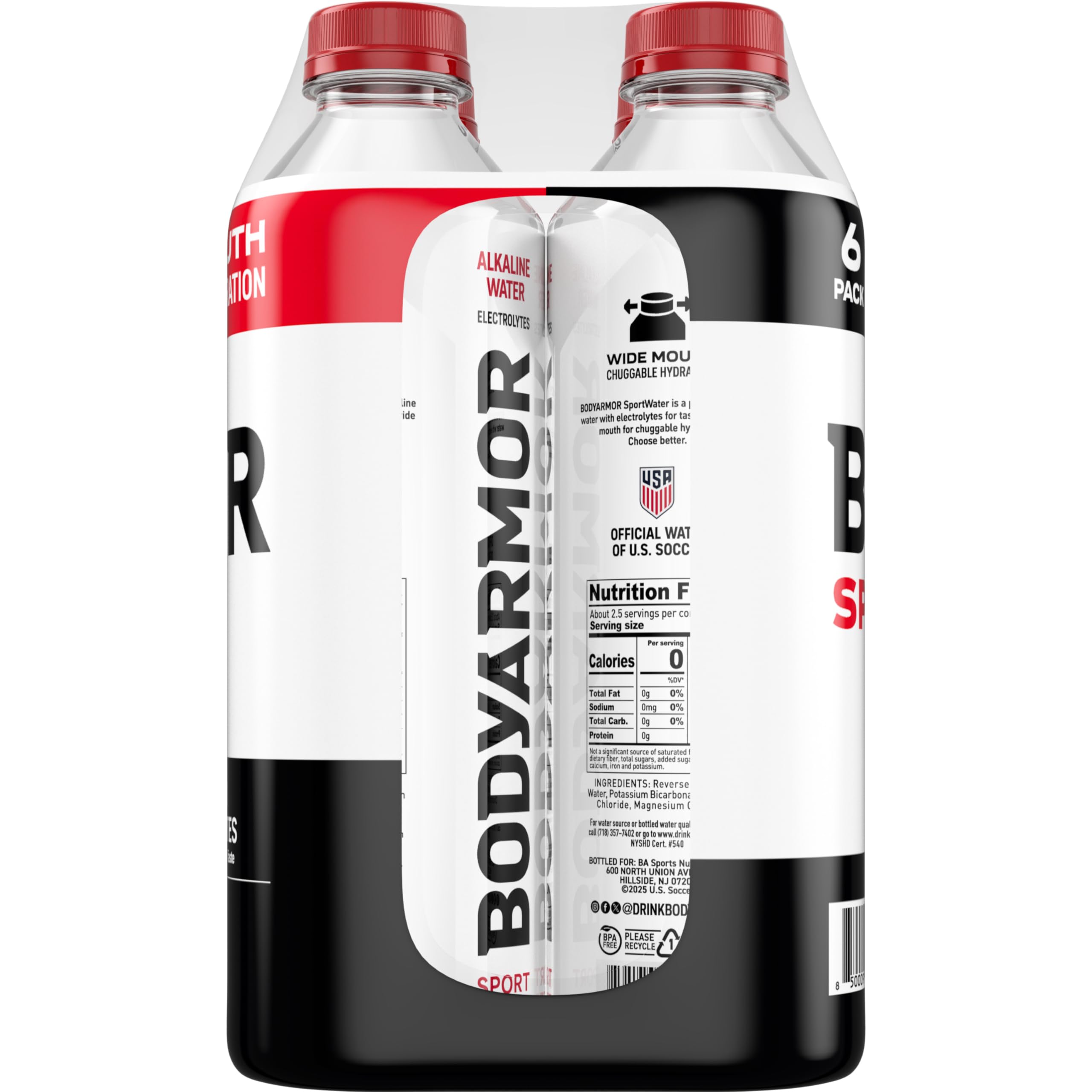 BODYARMOR SportWater refreshing bottle in action, ideal for workouts and travel.