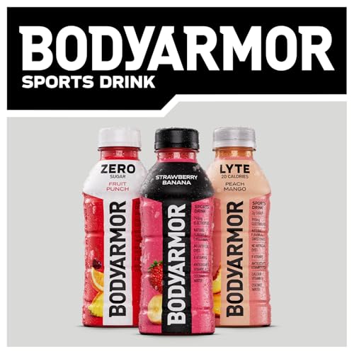 BODYARMOR Tropical Punch graphic emphasizes coconut water base and nutrients