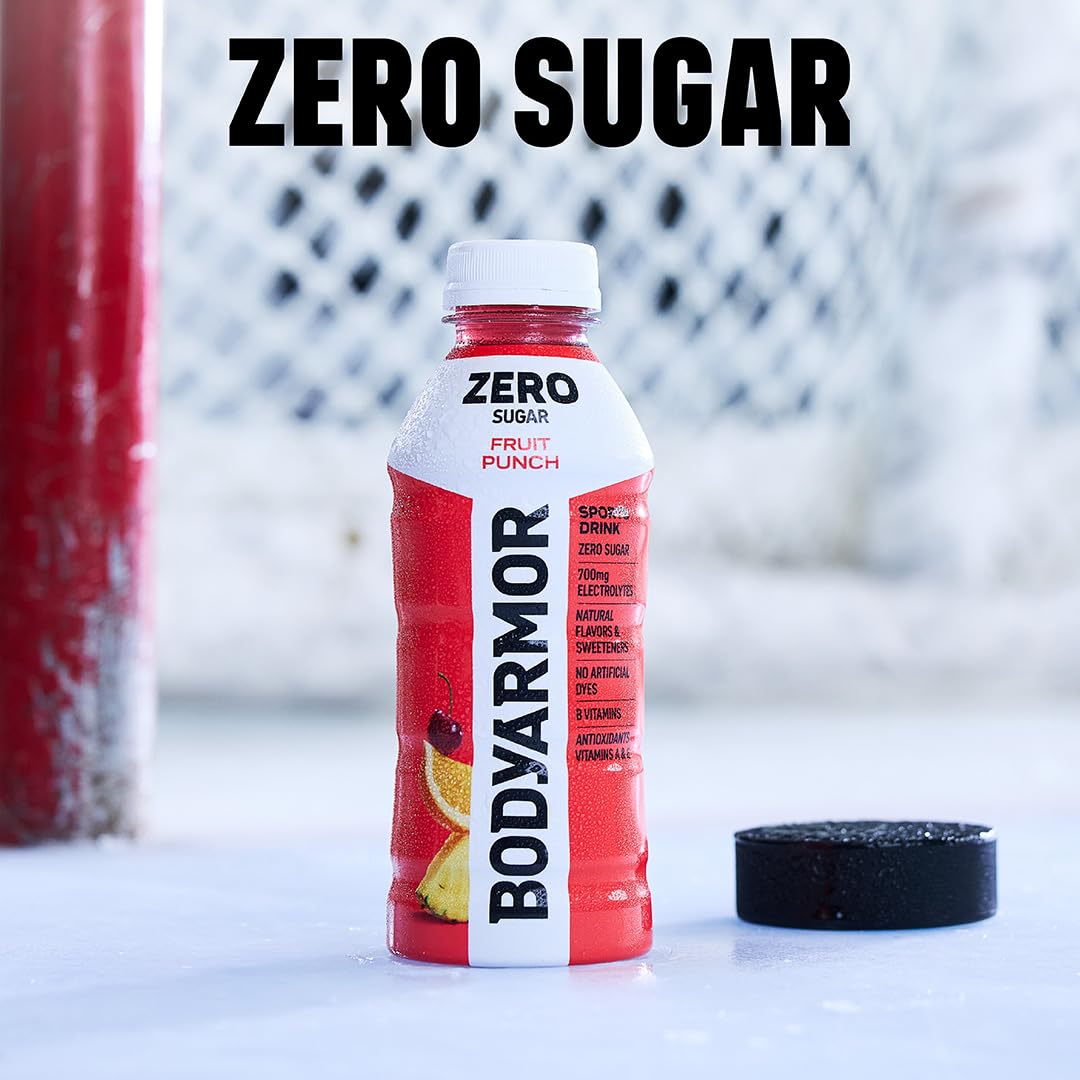 BODYARMOR Zero Sugar Lemon Lime electrolytes support hydration during activity.