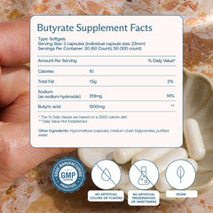 Close-up of BodyBio Butyrate bottle cap and seal