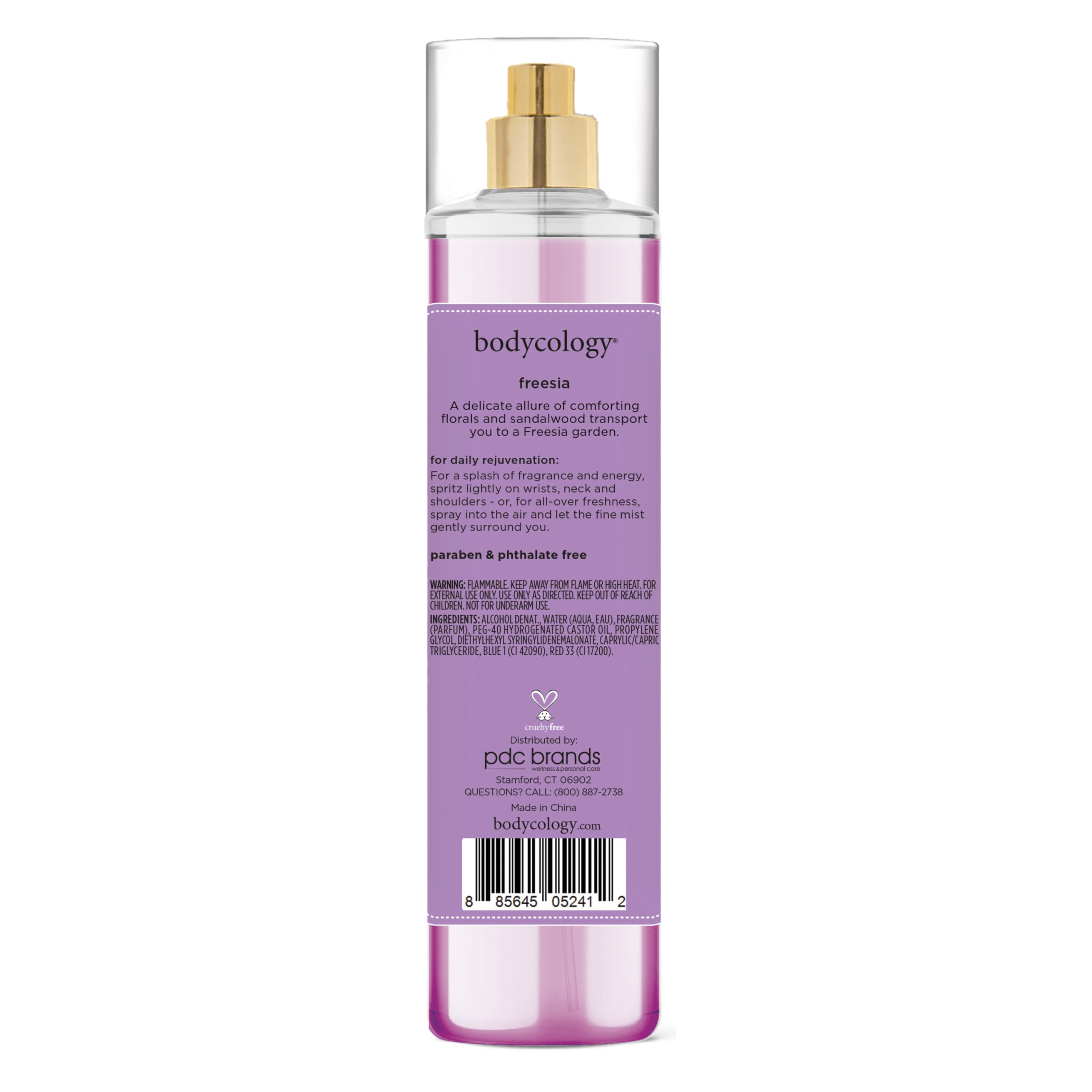 Bodycology Freesia pairing with cream and bath wash for layered scent