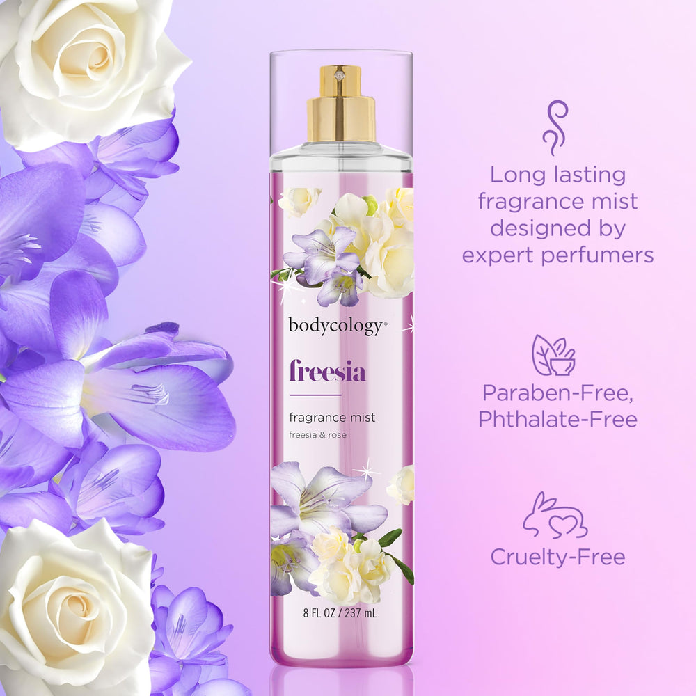 Bodycology Freesia soft rose note enhances everyday wear.